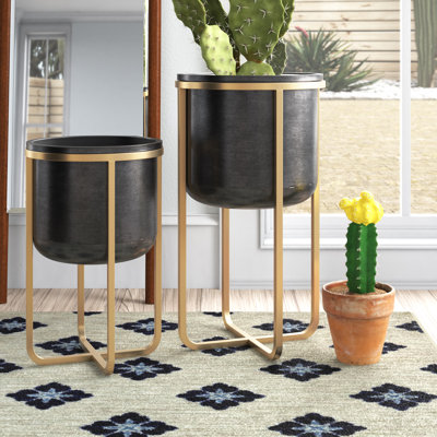 Mid Century Modern Set of 3 popular Circle Wall Wood Planter